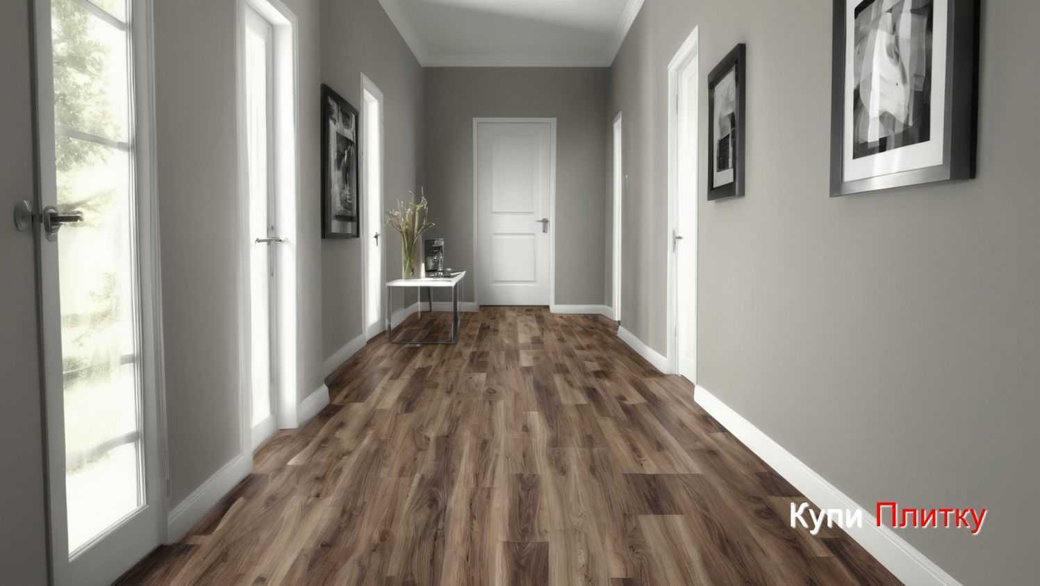 Напольная плитка под дерево в коридоре: идеи дизайна в скандинавском стиле