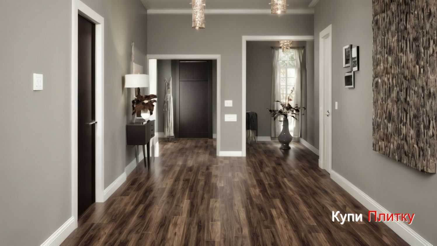 Напольная плитка под дерево в коридоре: вдохновляющие фото идей