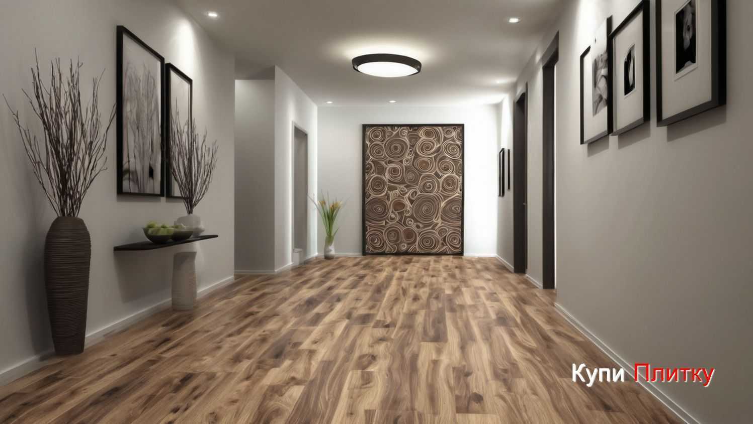 Схемы раскладки плитки под дерево для визуального расширения пространства