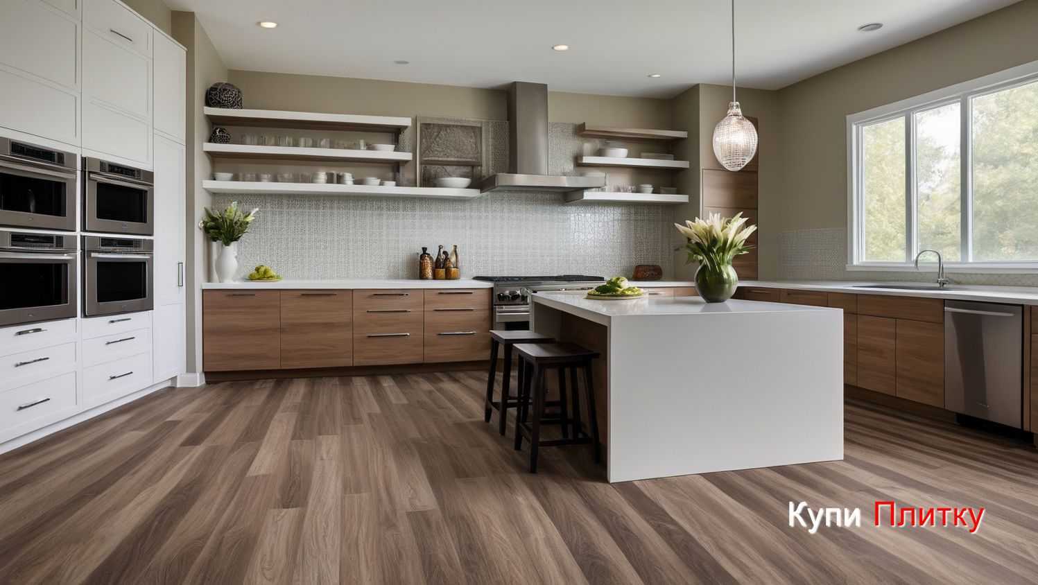 Как сочетать фактуру и оттенок плитки с мебелью