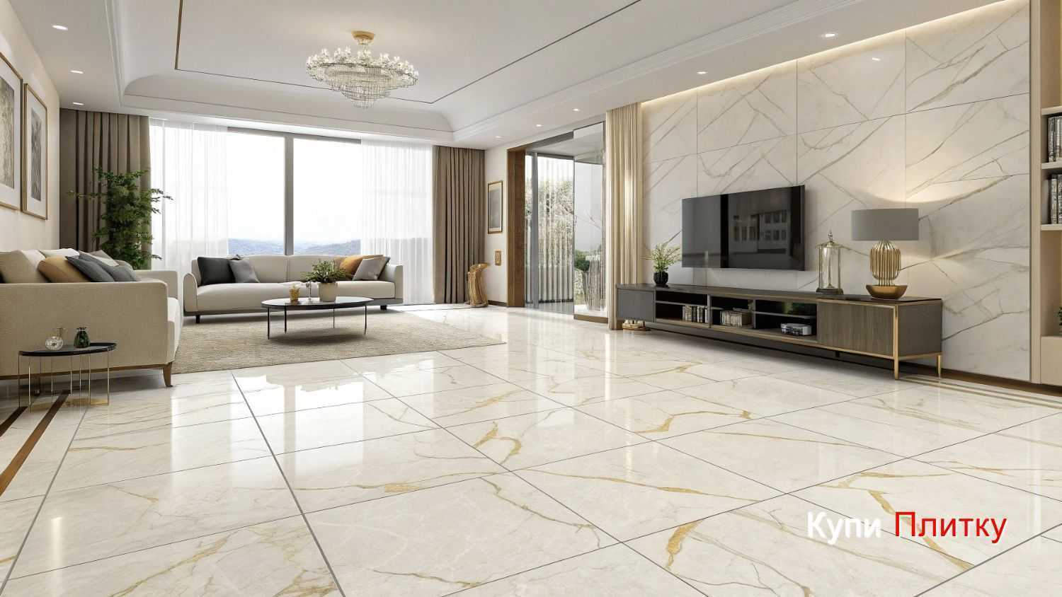 Формат и размеры плитки для разных площадей комнаты