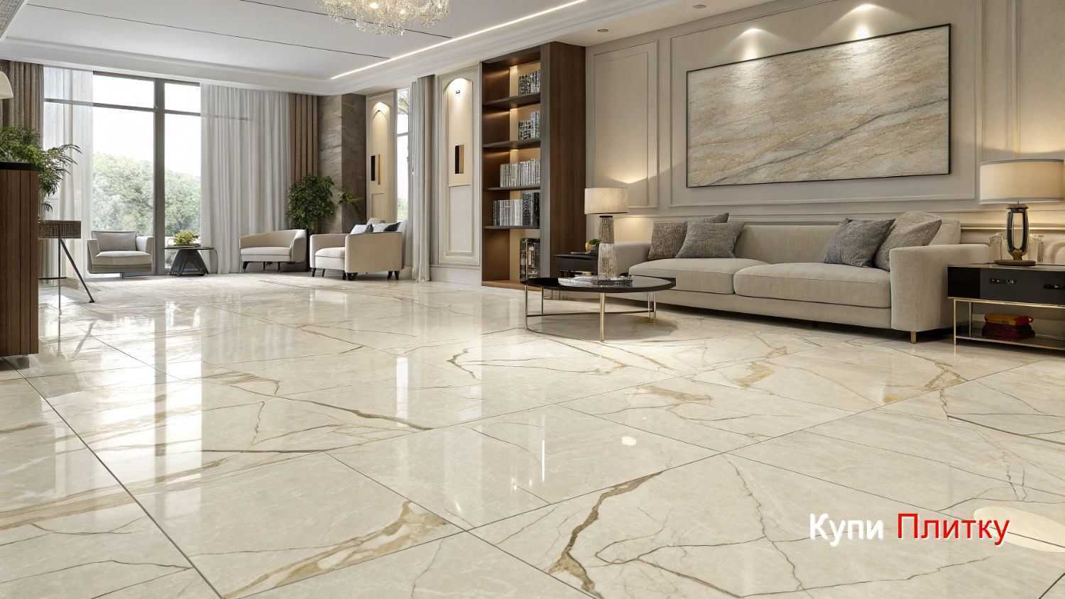 Ошибки при комбинировании плитки под мрамор и классической лепнины