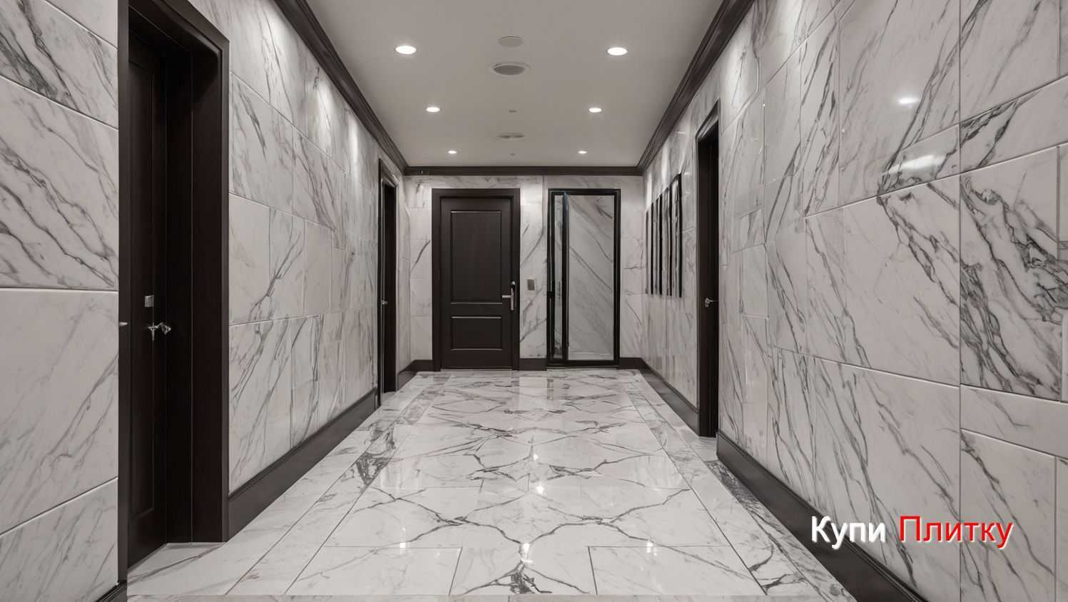 Сочетание фактуры плитки с декоративными элементами интерьера