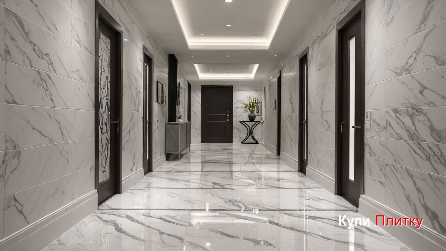 Напольный керамогранит под мрамор в гостиной: как ухаживать за швами