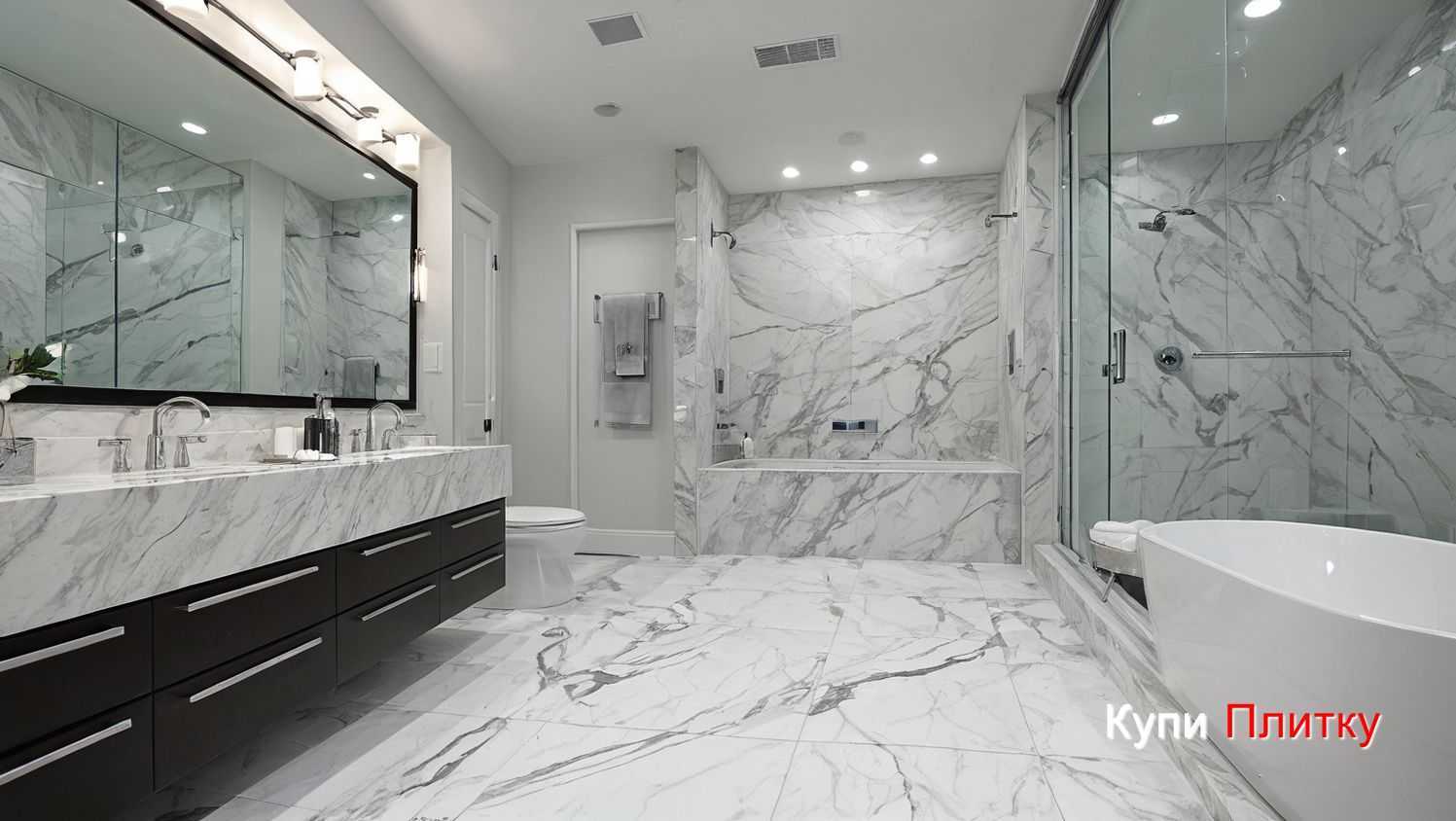 Способы укладки плитки под мрамор для поддержания симметрии стиля