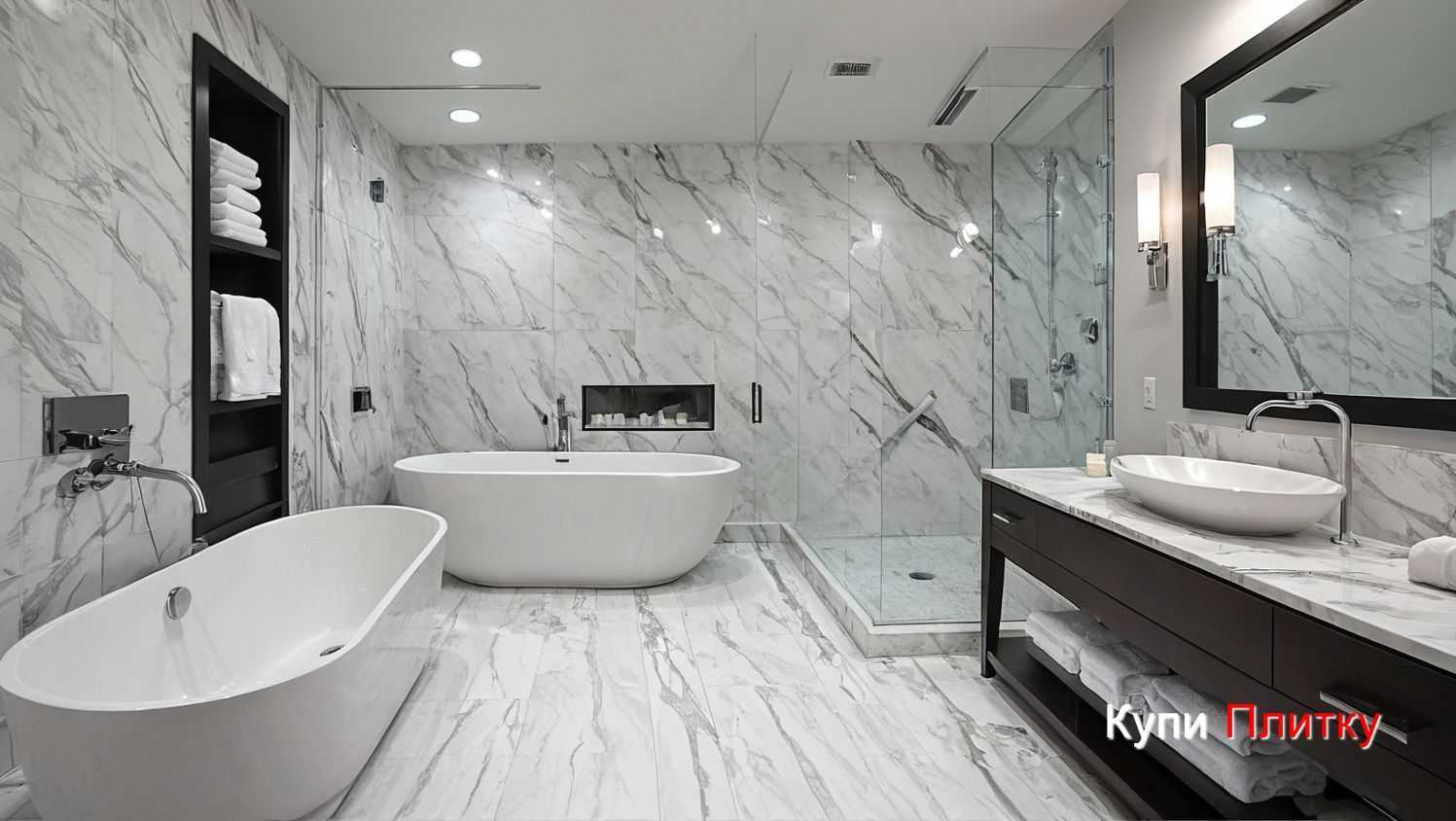 Какая толщина керамогранита подходит для стен и пола в ванной