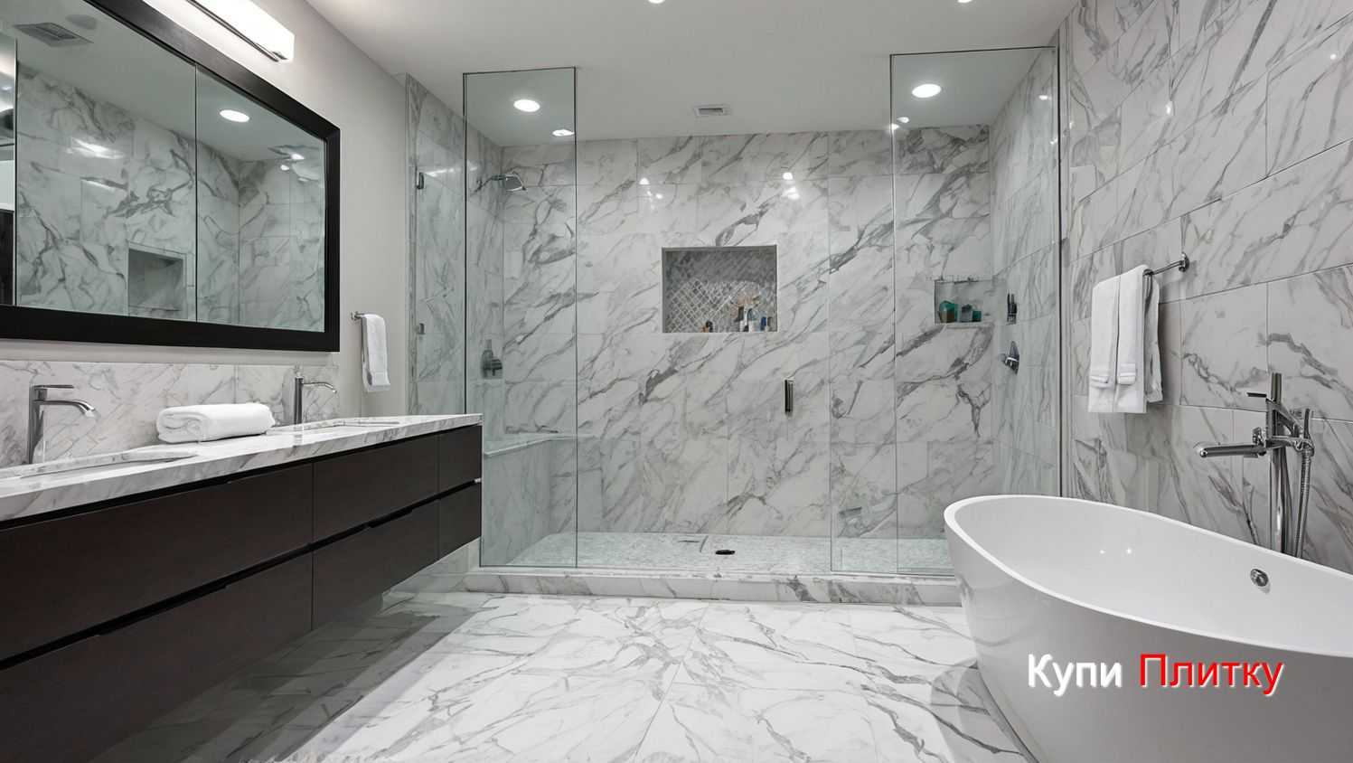 Как выбрать формат и толщину плитки для конкретной зоны ванной