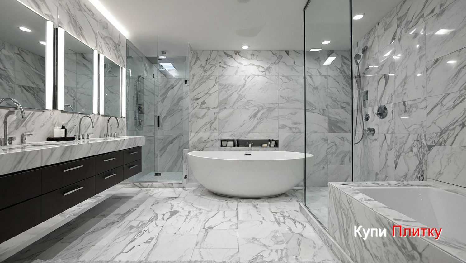 Как определить подходящий тип мраморной плитки для влажных помещений