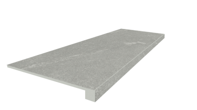 Керамогранит Ступень Фронтальная Лугано Сильвер 90x33 Натуральный ректифицированный