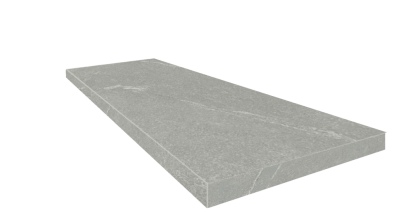 Керамогранит Ступень Угловая Правая Лугано Сильвер 90x33 Натуральный ректифицированный