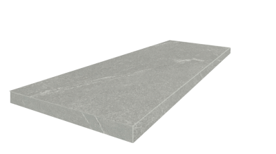 Керамогранит Ступень Угловая Левая Лугано Сильвер 90x33 Натуральный ректифицированный