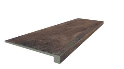 Керамогранит Ступень Фронтальная Брента Браун 90x33 Натуральный ректифицированный