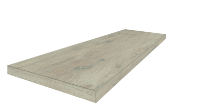 Керамогранит Ступень Угловая Левая Брента Уайт 90x33 Натуральный ректифицированный