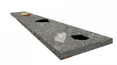 620070002372 Керамогранит Палладио Блэк Ступень Угловая правая 120x33 ColiseumGres