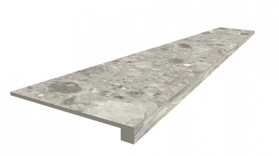 620070002483 Керамогранит Брера Грэй Ступень Фронтальная 120x33 ColiseumGres