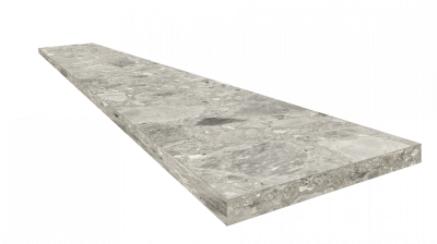 620070002485 Керамогранит Брера Грэй Ступень Угловая левая 120x33 ColiseumGres