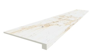 620070002817 Керамогранит Канова Уайт Фронтальная ступень Натуральный 120x33 ColiseumGres