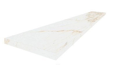 620070002824 Керамогранит Канова Уайт Ступень угловая левая Натуральный 120x33 ColiseumGres