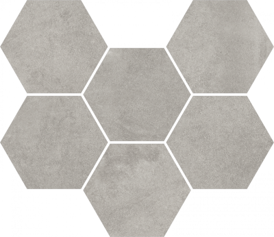 620110000173 Керамогранит Мозаика Гексагон Экспо Грэй 29x25 ColiseumGres