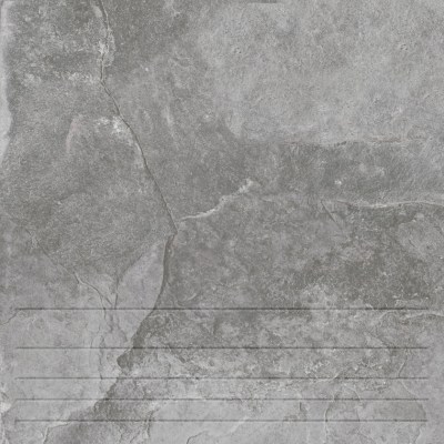 CDB00032956 Клинкерная плитка Ступень фронтальная Касл-Рок 2 серый 29,8x29,8 Керамин