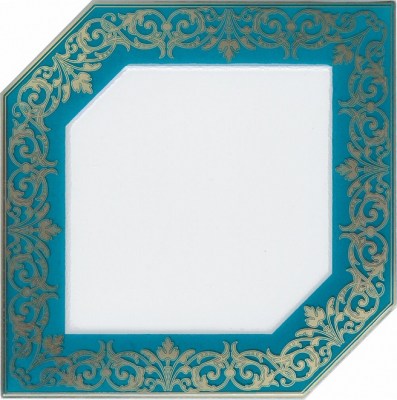 Декор Клемансо бирюзовый 15x15
