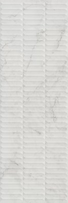 KM3090B0160R Плитка настенная Тубкаль белый глянцевый структура обрезной 89,5x30x1,05 Kerama Marazzi