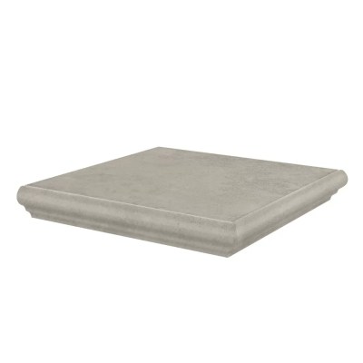 KM4040G0011NGTA Керамогранит Ступень угловая Хадду серый светлый матовый 34x34x0,8 Kerama Marazzi