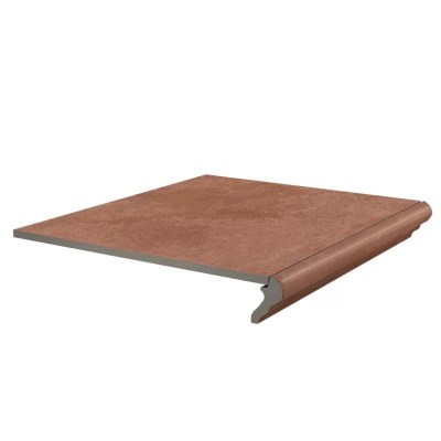 KM4040G0021NGTF Керамогранит Ступень фронтальная Хадду красный матовый 40,2x34x0,8 Kerama Marazzi