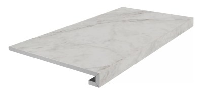 KM6060G0321RGCF Керамогранит Ступень клееная фронтальная Тубкаль белый матовый обрезной 60x33x0,9 Kerama Marazzi