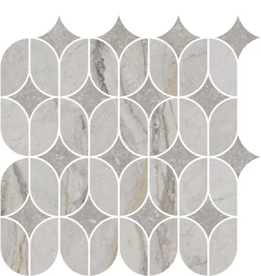 KMD2HID004BR Декор Ифран наборный серый светлый глянцевый обрезной 32,5x30x0,9 Kerama Marazzi