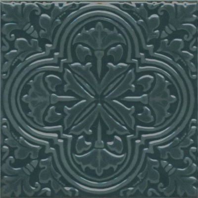 KMD3STA003BN Декор Фес зелёный тёмный глянцевый 15x15x0,69 Kerama Marazzi