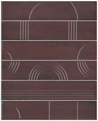 KMP3STA006RN6X Панно Мажорель бордовый глянцевый (из 6 частей 6х28,5) 36x28,5x1 Kerama Marazzi