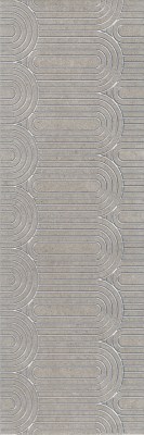 Безана серый обрезной 75x25 декор