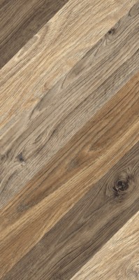 Керамогранит Ноттингем 4Д тип 1 коричневый (шеврон) 60х30