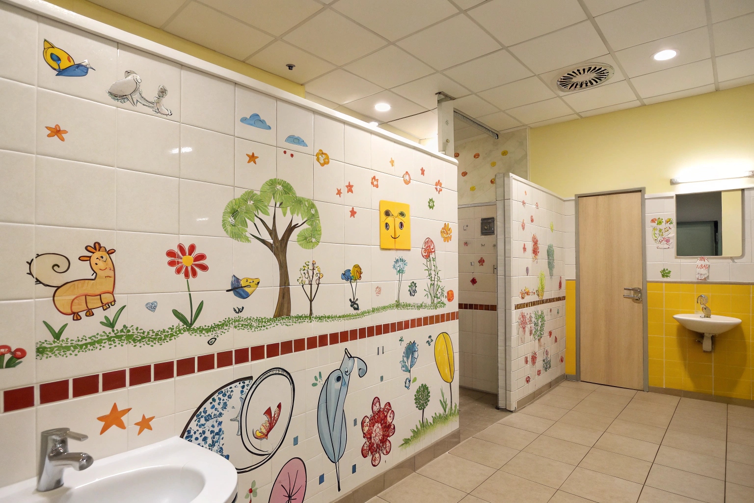 Плитка для детской ванной и плитка для детского туалета