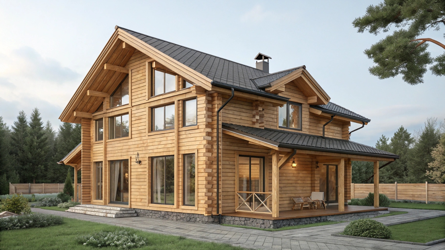 Строительство загородных домов по технологии вертикального бруса