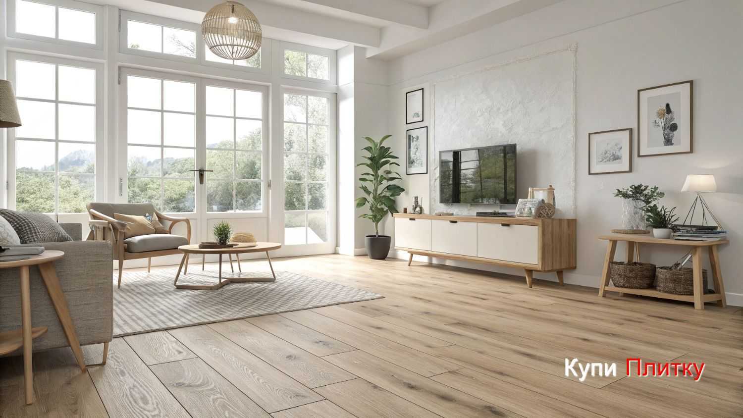 Как выбрать подложку под плитку под дерево в гостиной