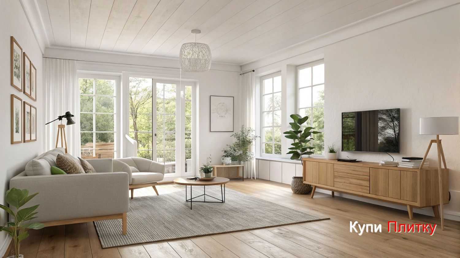 Керамогранит под дерево в гостиной и система теплого пола: нюансы монтажа