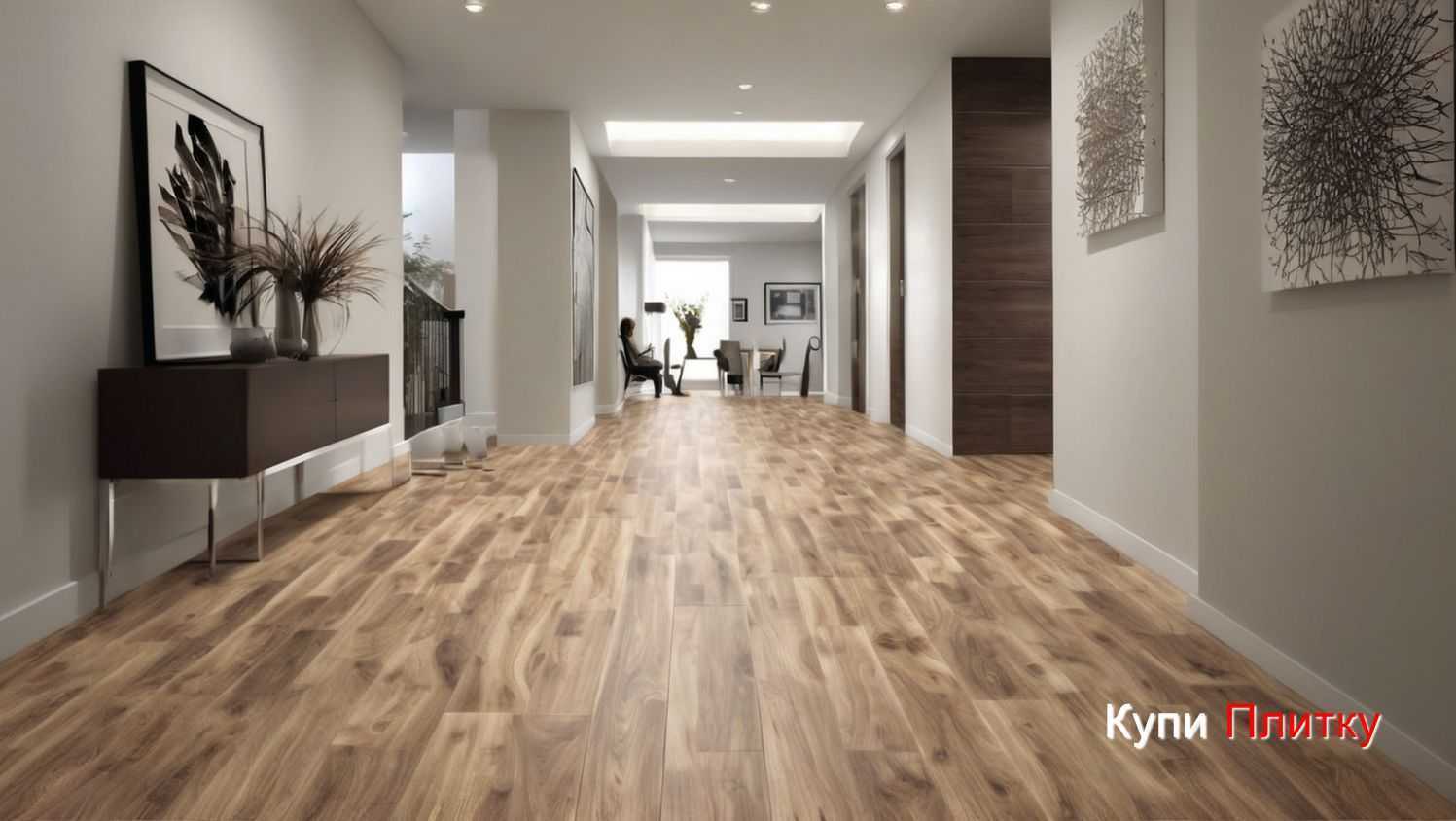 Керамогранит под дерево в коридоре: идеи для ремонта своими руками