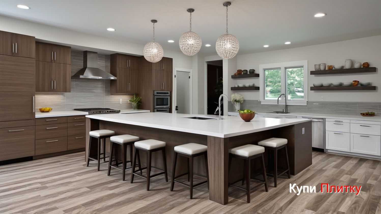 Какой формат плитки под дерево выбрать для кухни