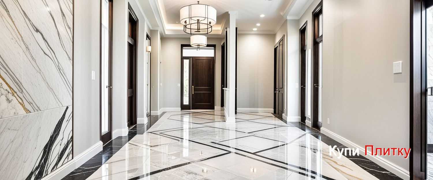 Напольный керамогранит под мрамор в гостиной: как ухаживать за швами
