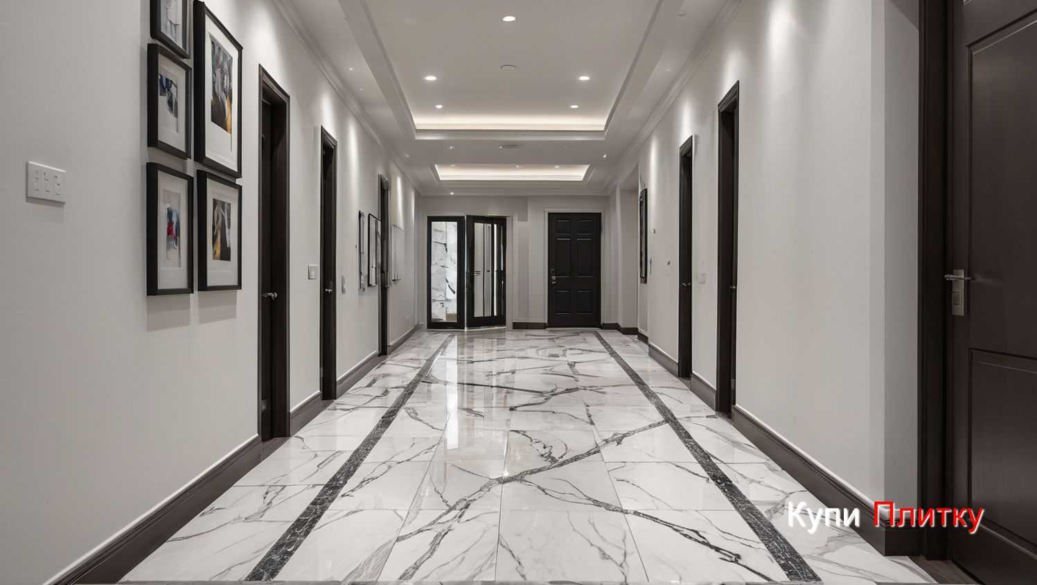 Напольный керамогранит под мрамор в гостиной: идеи дизайна для просторных помещений