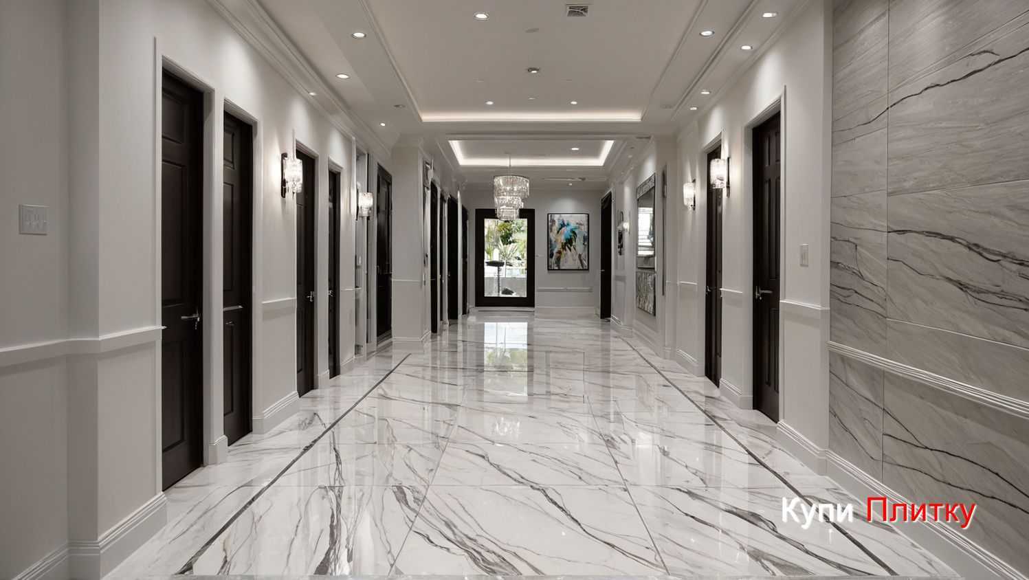 Как подобрать напольную плитку под мрамор в гостиной под камин