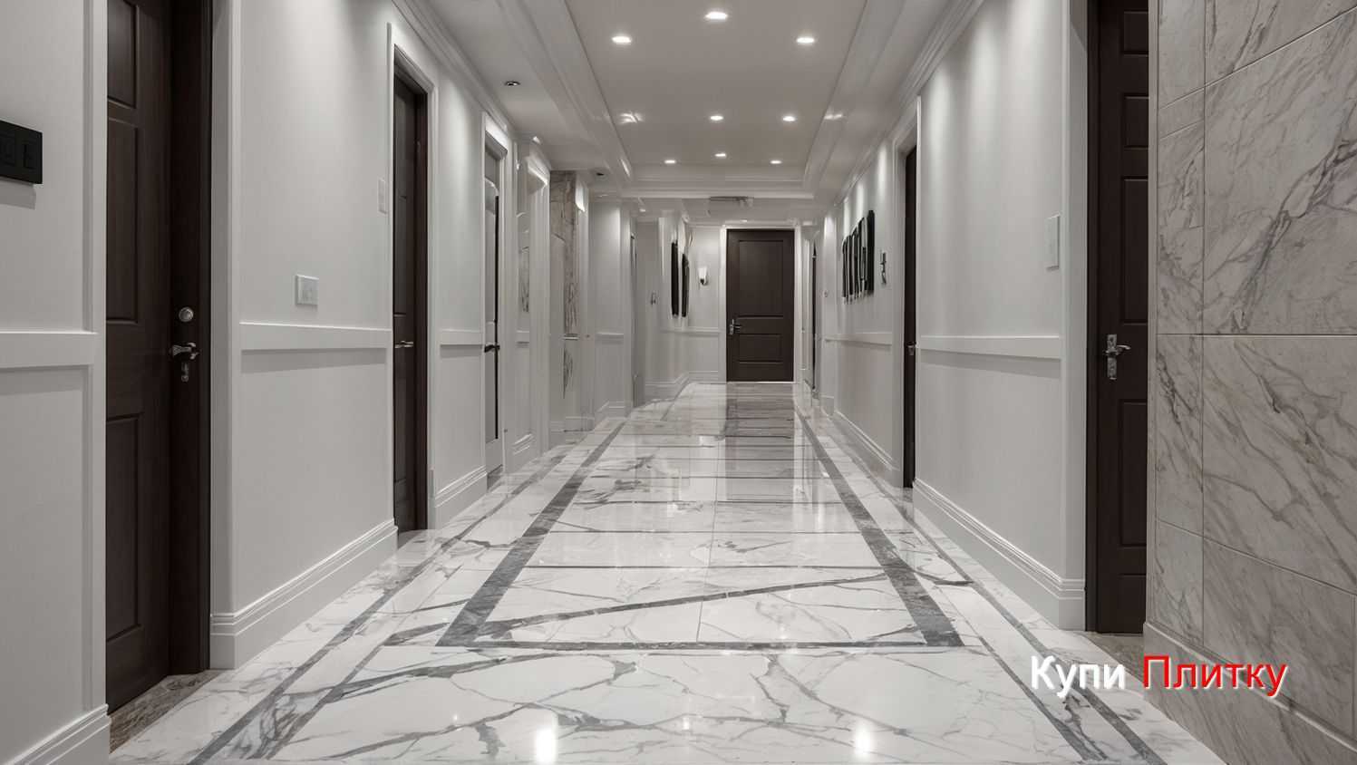 Напольный керамогранит под мрамор в гостиной: правила выбора затирки