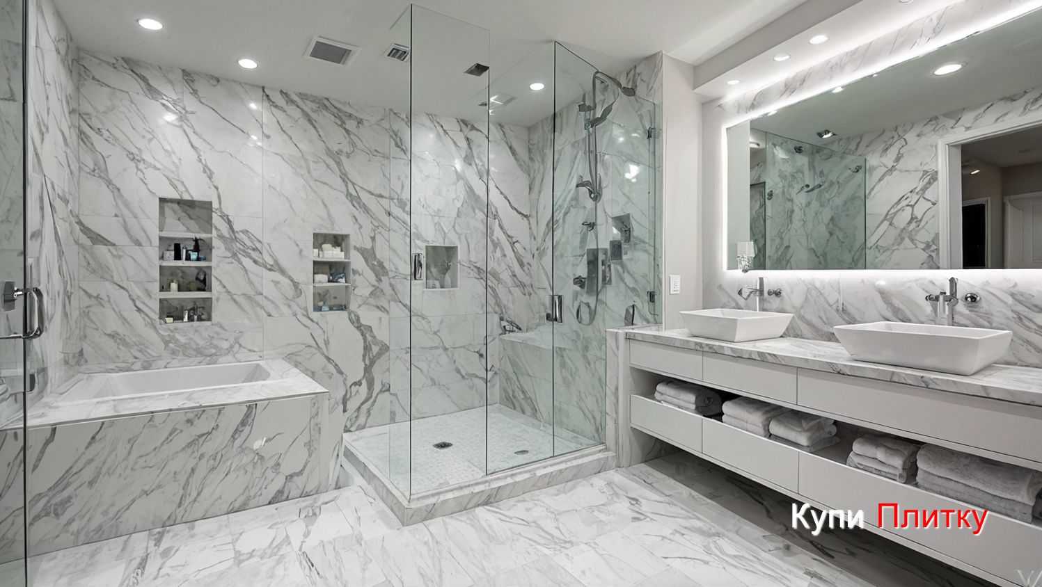 Напольная плитка под мрамор в ванной - как выбрать клей и грунтовку