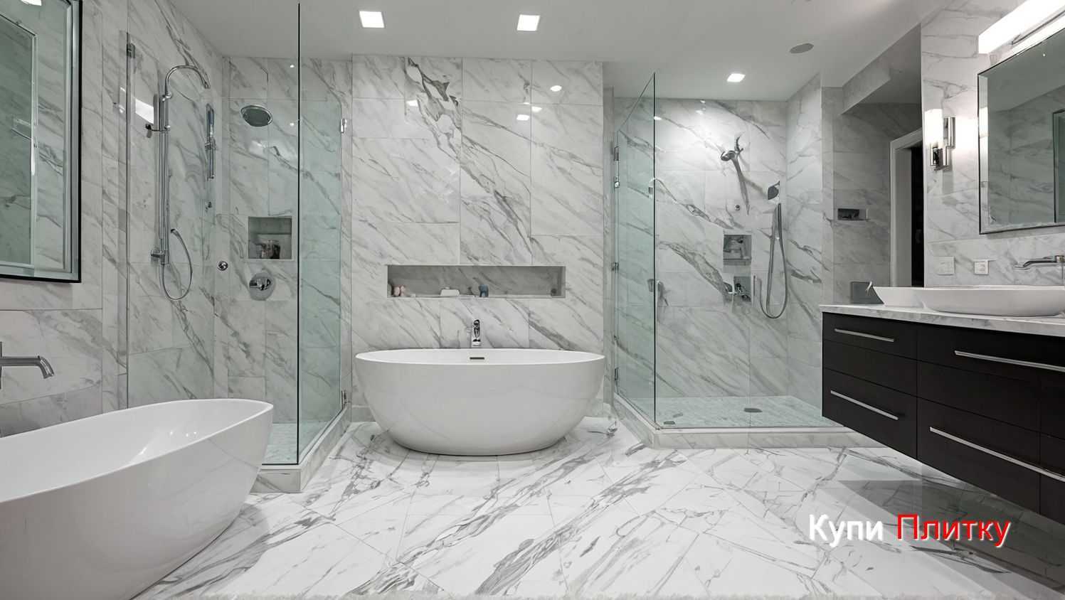 Плитка под мрамор в ванной - как избежать сколов при резке