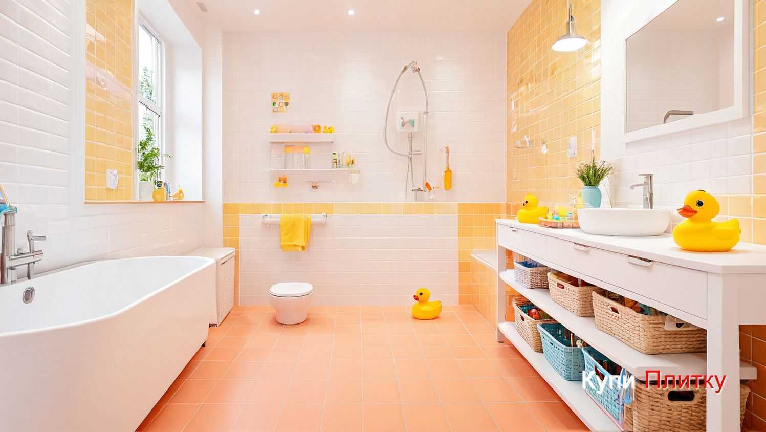 Керамическая плитка в детской ванной - плитка с фотопечатью